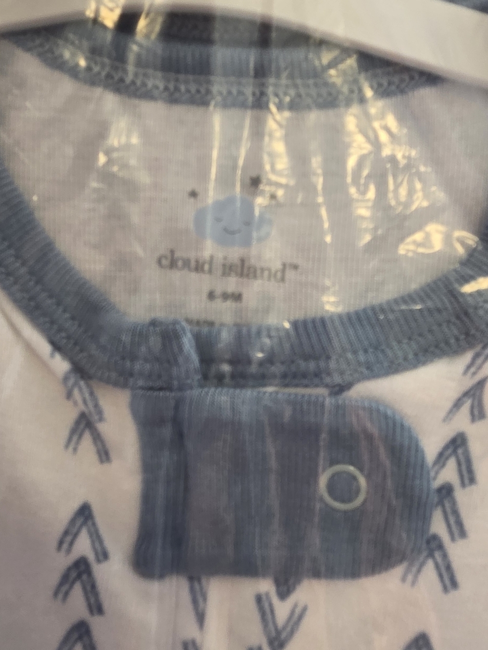 cloud island 4pack sleepers 6-9 mo baby modal blend Blue Arrow Print - Picture 4 of 5